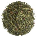 Grün-aromatisierter-Tee-Sahne - Rhabarber